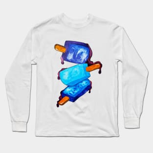 Blue Popsicles Long Sleeve T-Shirt